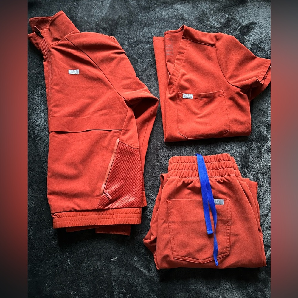 FIGS AUBURN SCRUBS AND JACKET